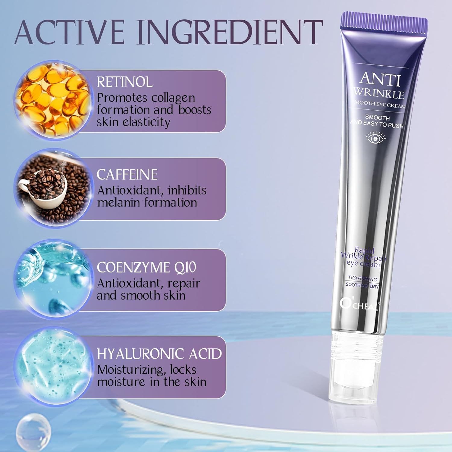 Crema de ochi cu retinol cu masaj Triple Ball 360° – anti-rid