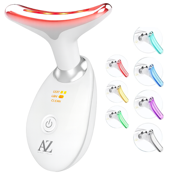 Aparat masaj facial cu LED & masaj termic – Fata si Gat | AZ Beauty Skin®