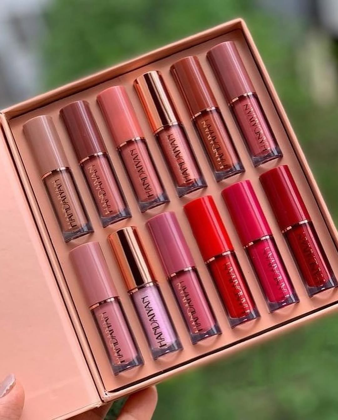 Set 12 rujuri rezistente la transfer mate si glossy, Handaiyan, 2.5 ml