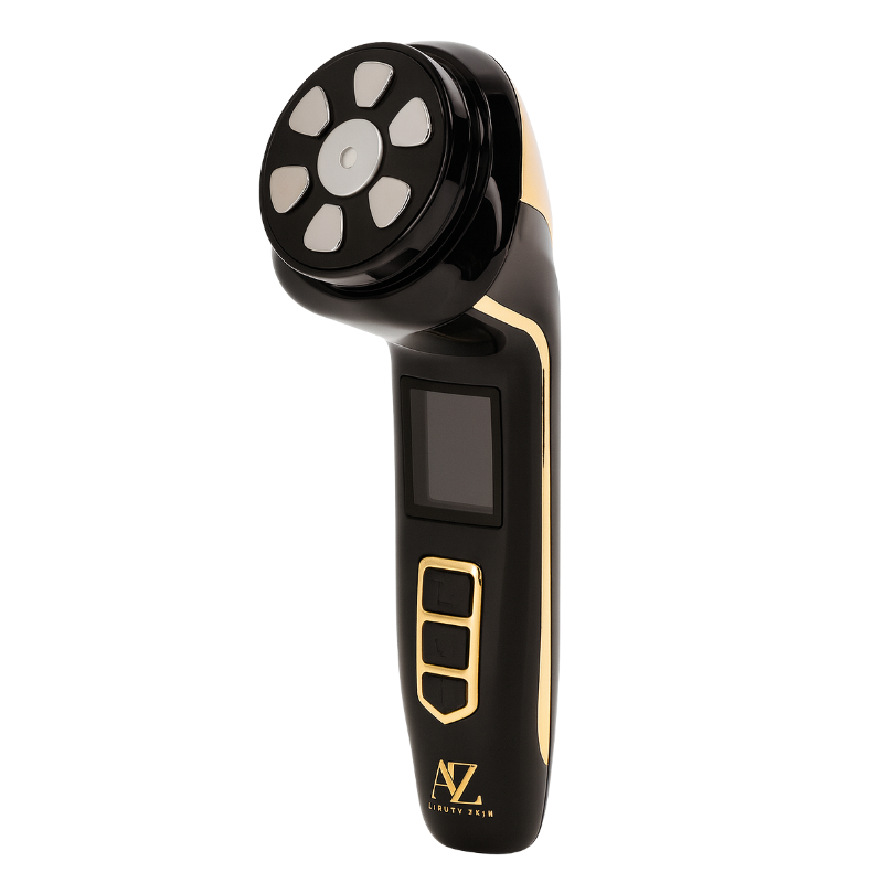 Aparat lifting facial Mini HIFU 3D cu ultrasunete, EMS și radiofrecvență