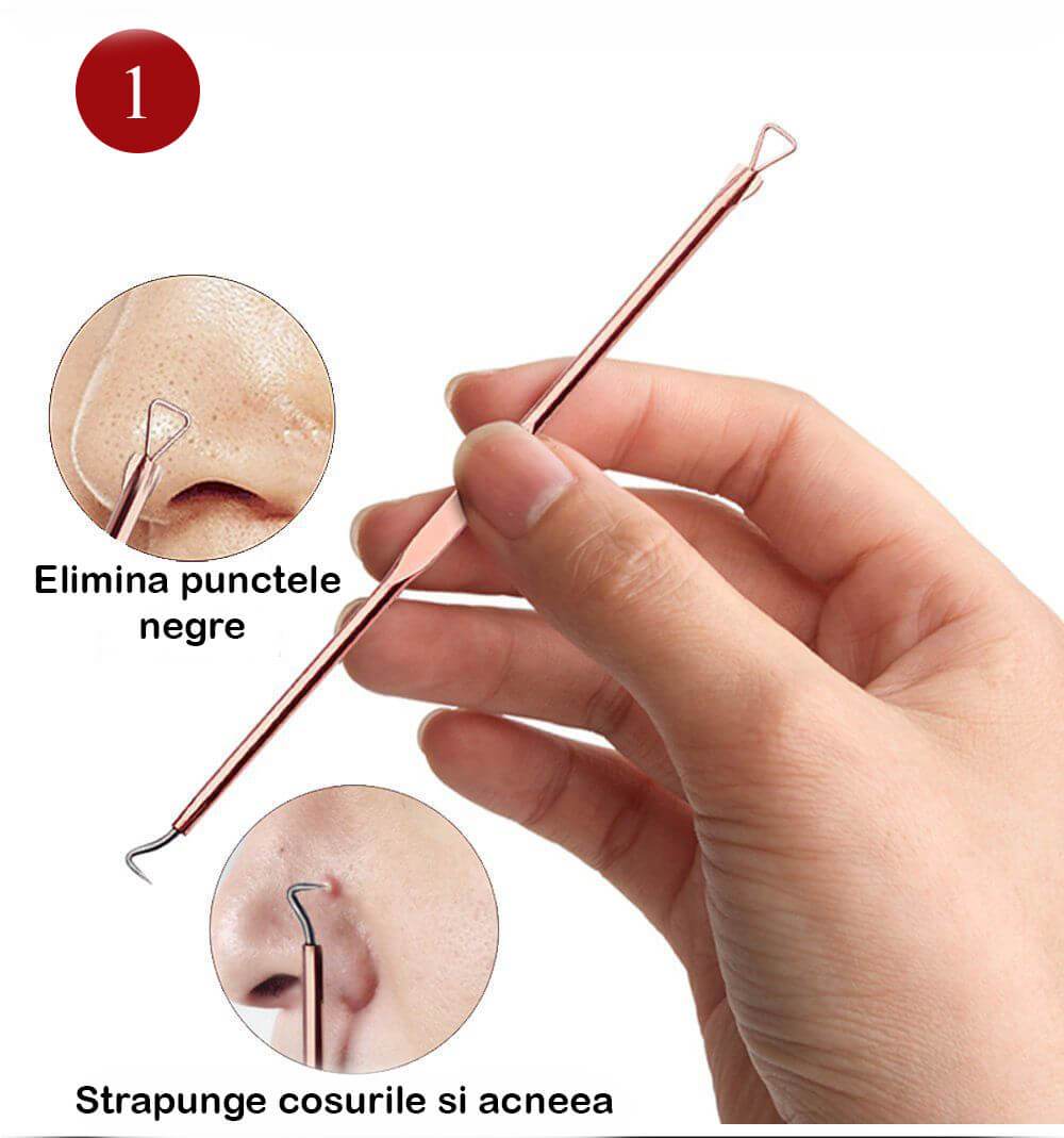 Trusa pentru extractia punctelor negre 4 piese A-Z Beauty Skin