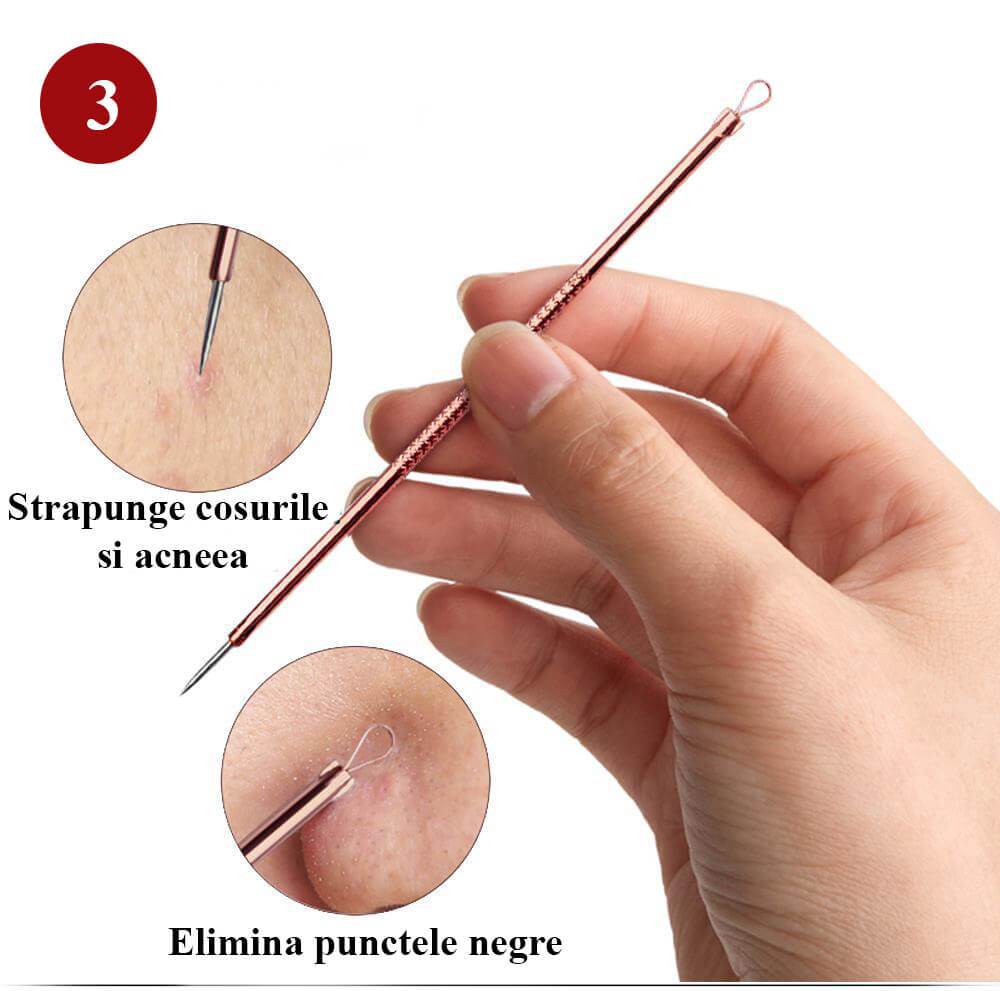 Trusa pentru extractia punctelor negre 4 piese A-Z Beauty Skin