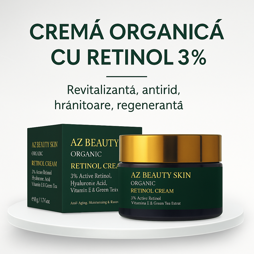 Crema Antirid Intens cu Retinol 3%, Vegan, 50 ml, AZ Beauty Skin