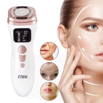 Aparat Facial cu Ultrasunete, Ems, Terapie Fotonica si Radiofrecventa, Mini Hifu