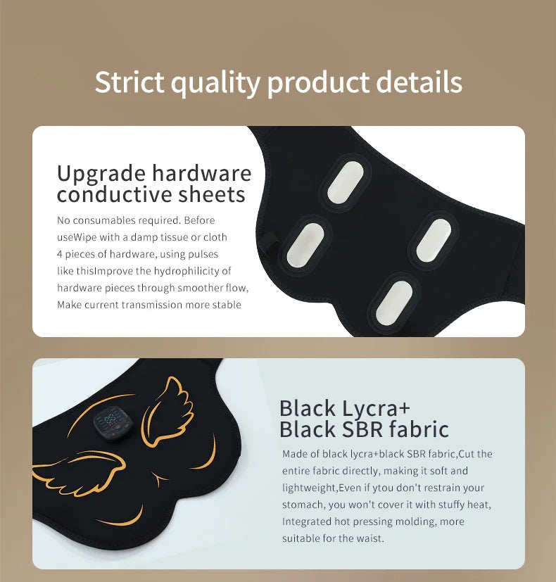 Centura electrostimulare EMS Hip Trainer, tonifiere muschi fesieri si coapse,  30 Trepte de Intensitate, 10 Programe