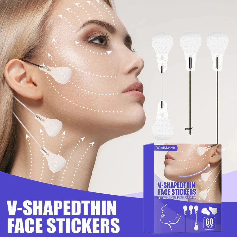 Set de stickere invizibile pentru lifting facial InstaLift, 60 bucati