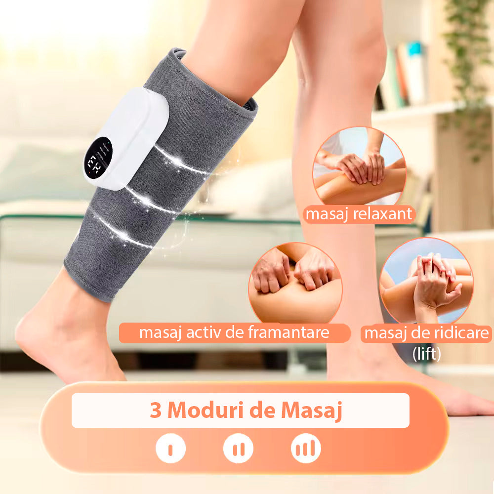 Dispozitiv de masaj cu încălzire și compresie de aer pentru gambe, KPF-LEG-O1, 1 buc