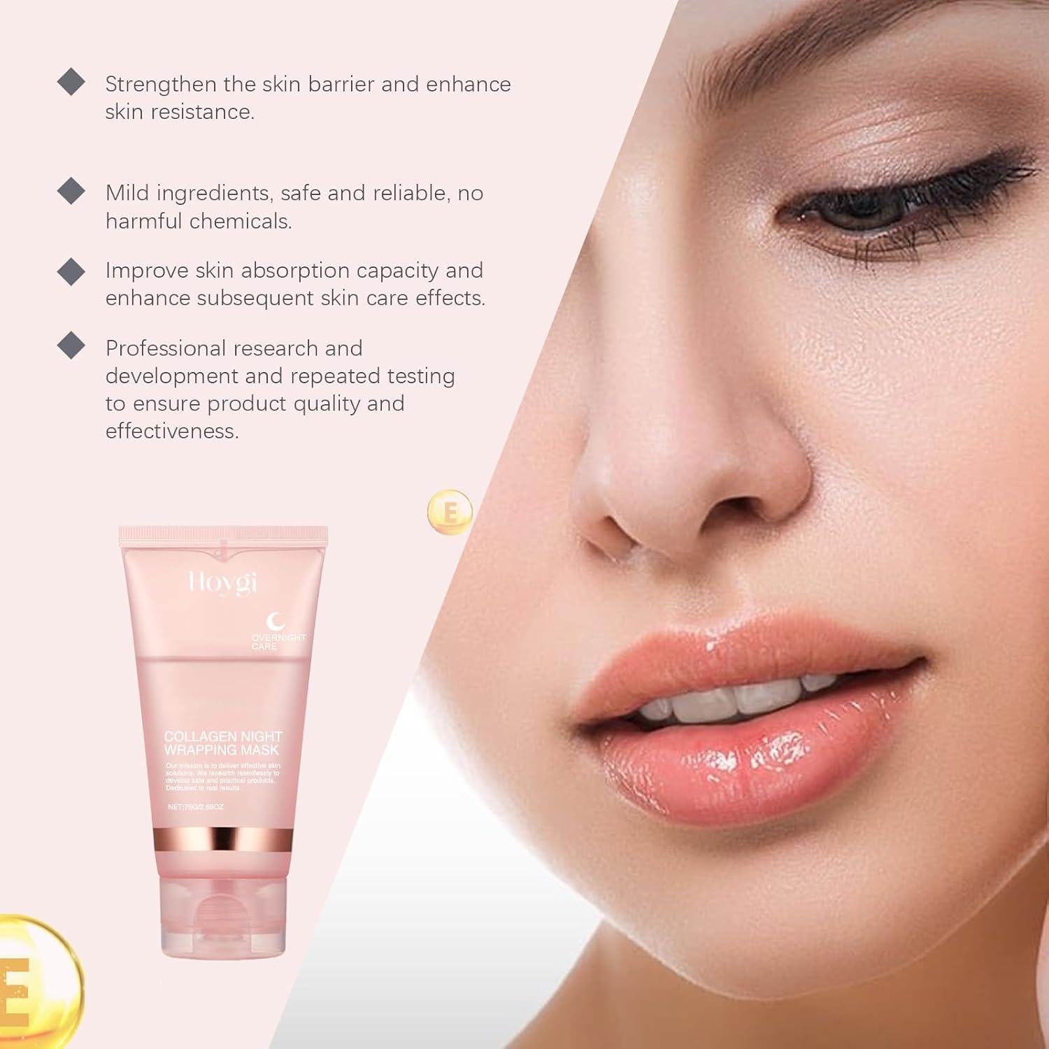 Masca de noapte cu colagen, Korean Skin Care, Collagen Night Wrapping Mask, 75g
