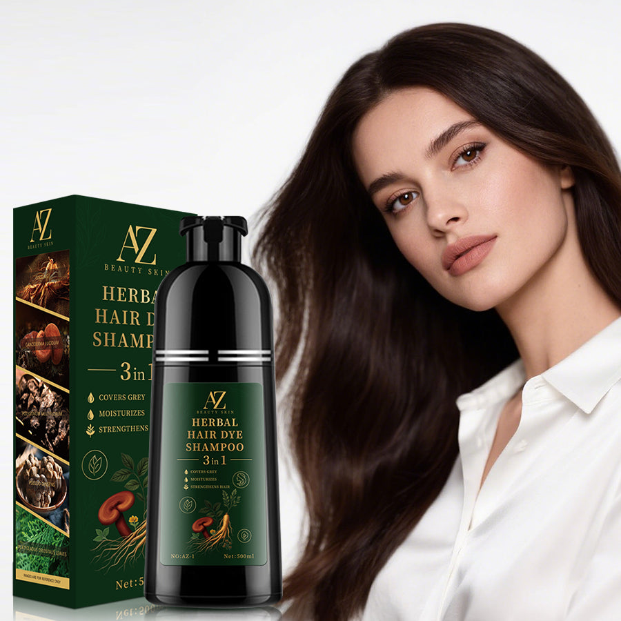 Sampon colorant pentru par  fara amoniac, unisex, saten inchis, 500 ml – AZ Beauty Skin®