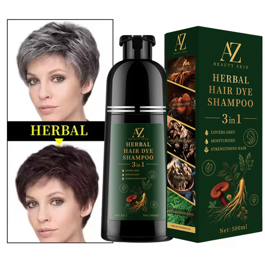 Sampon colorant pentru par fara amoniac, unisex, 500 ml,AZ Beauty Skin®