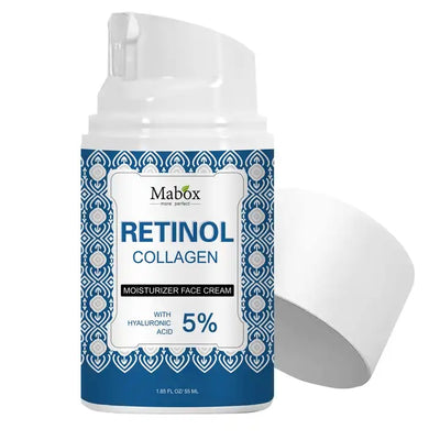 Crema de fata Mabox Retinol & Collagen, Acid Hialuronic 5%, Unt de Shea, Aloe Vera, Ulei de Jojoba, Vitamina E, 55 ml