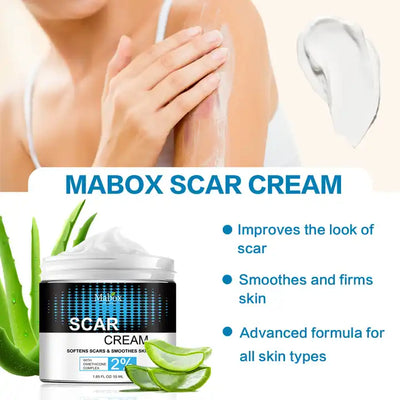 Crema cicatrizanta Mabox Scar Cream, Complex Dimeticona 2%, Aloe Vera, Tocoferol (Vitamina E), 55 ml