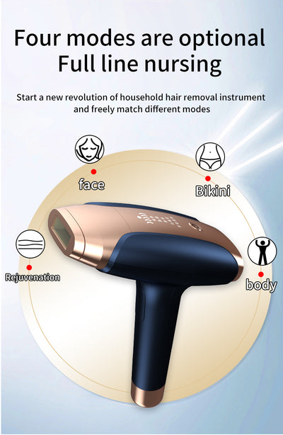 Epilator IPL Pentru Epilare Definitiva BH-T08, 5 Trepte De Intensitate, Autonomie 40 min, 2 Lampi interschimbabile, Cu Afisaj, 999.999 de Pulsatii