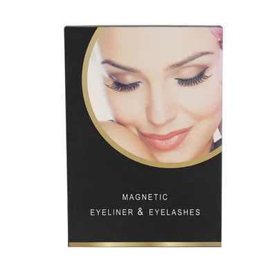 Set 10 Perechi Gene False magnetice 3D, 1 aplicator gene false, 2 Eyeliner