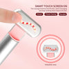 Aparat masaj facial 4 in 1, Smart Pen, pentru ingrijirea zonei ochilor, ten, gat cu lumina LED, EMS, Vibratii si Terapie calda