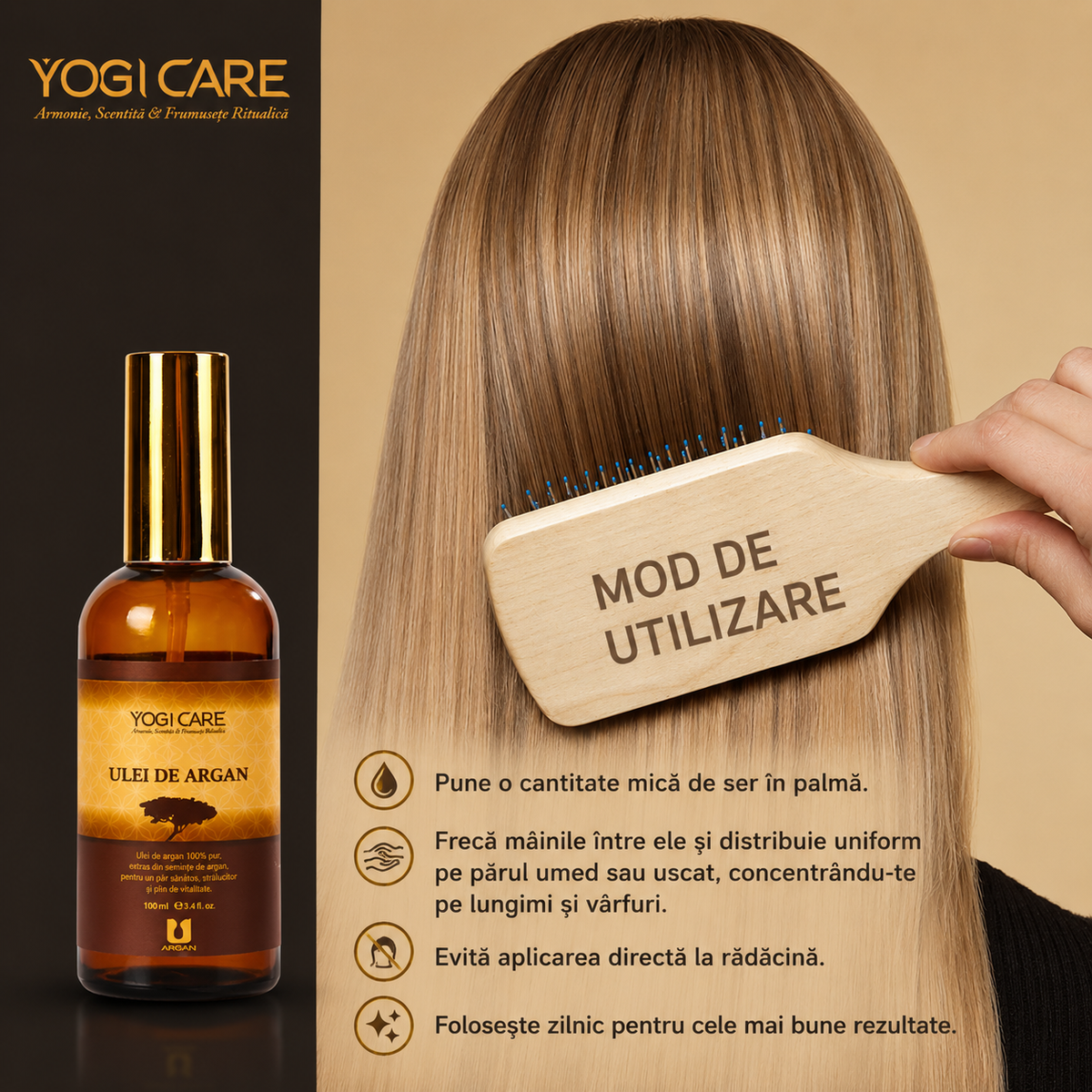 Ser pentru Păr cu Ulei de Argan Marocan 100 ml – Anti-Frizz