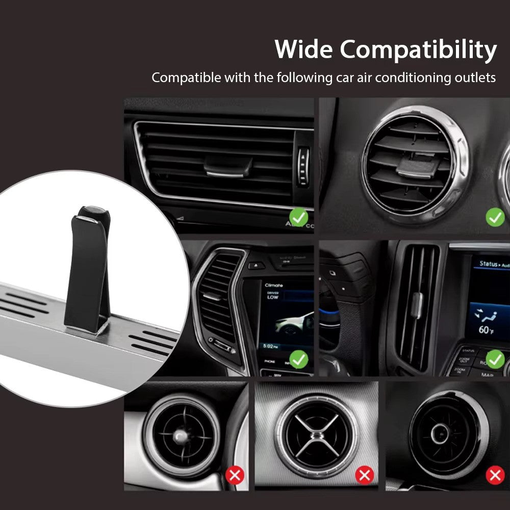 Set Odorizant Auto cu Fixare pe Grila Aerisire, 1 uei esential/10 ml si 3 rezerve incluse