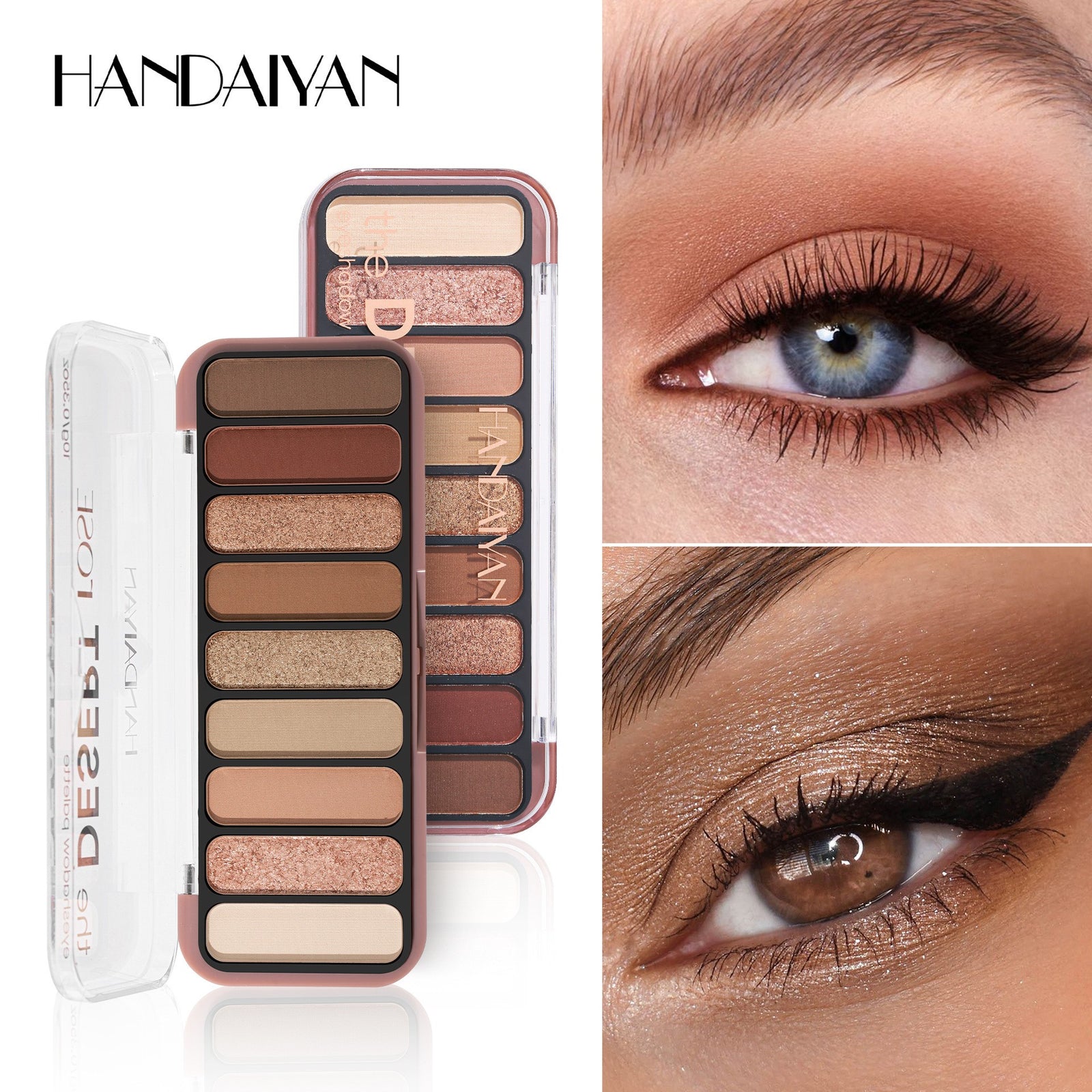 Paleta machiaj,HANDAIYAN, fard de ochi cu finisaj mat/ perlat, 9 culori