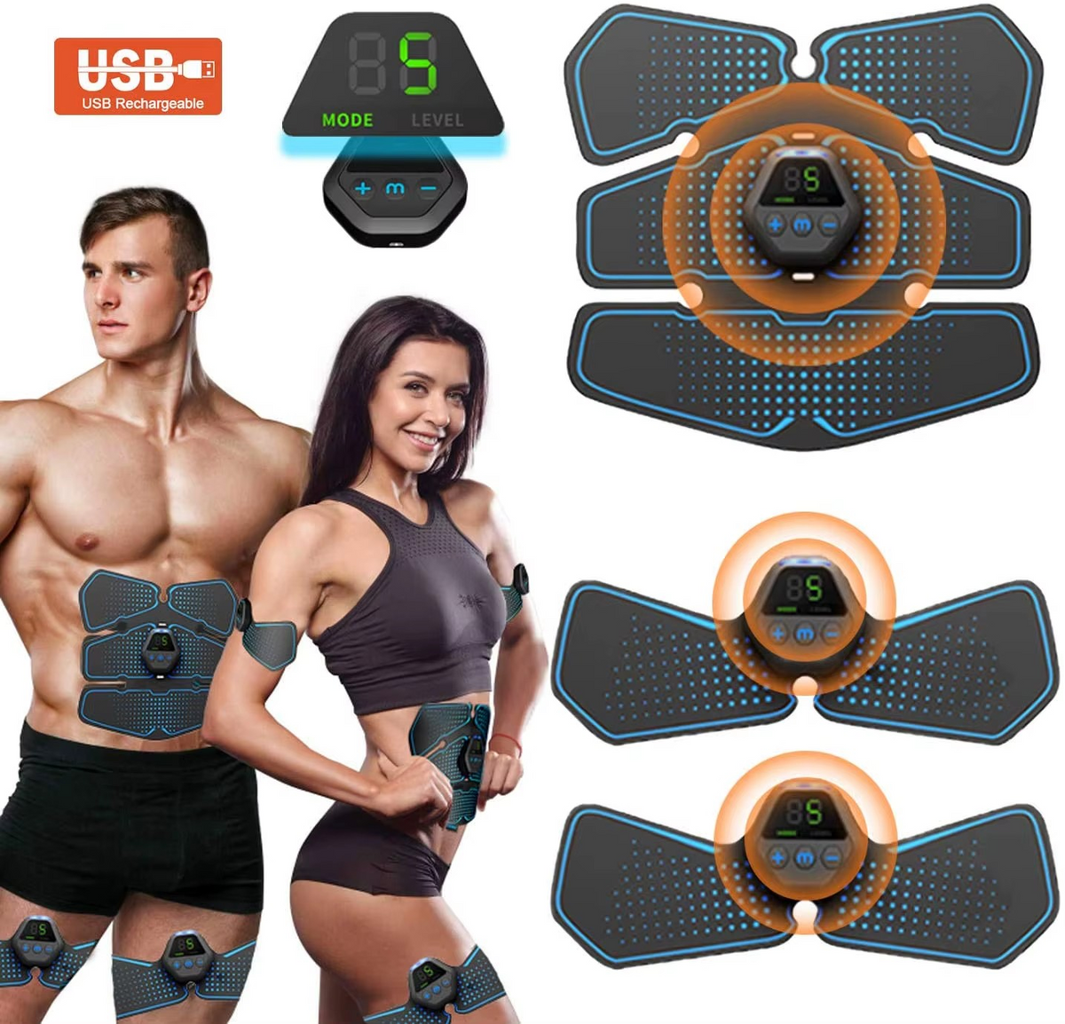 Kit Smart Fitness EMS 6 paduri,  ems training, abdomen