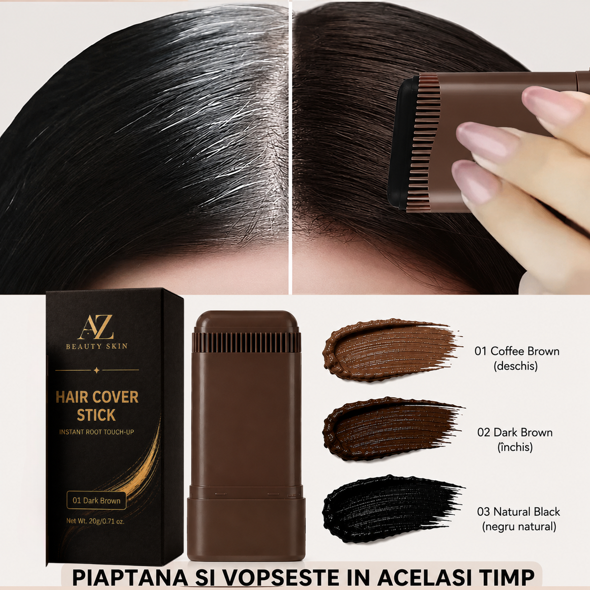 Stick colorant temporar Color Touch – vopsire instant pentru rădăcini crescute și fire albe, 20 gr