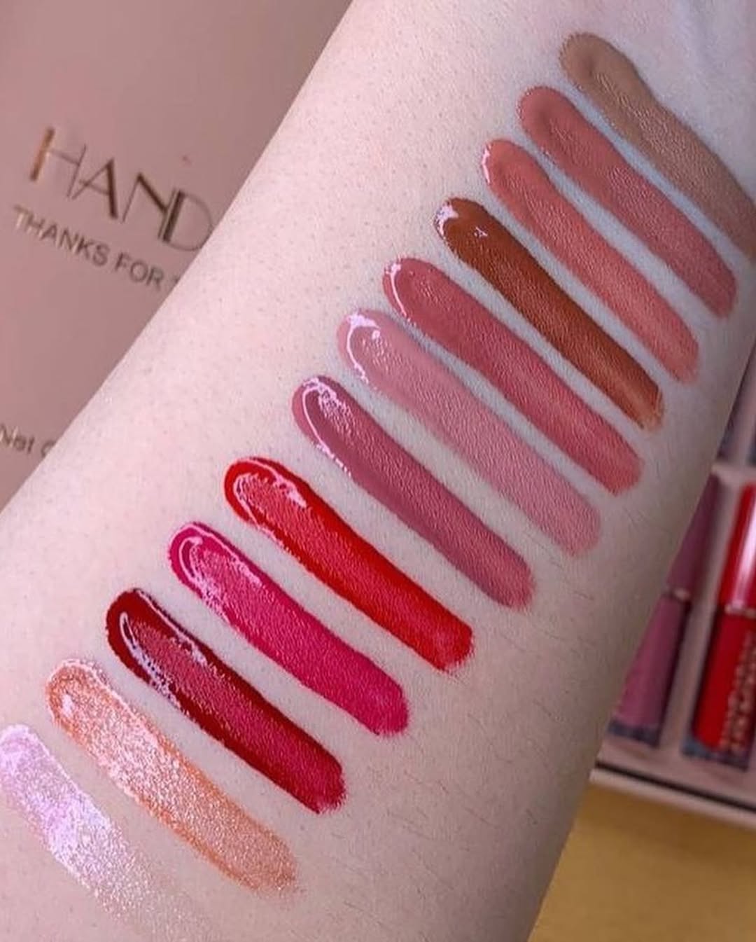 Set 12 rujuri rezistente la transfer mate si glossy, Handaiyan, 2.5 ml