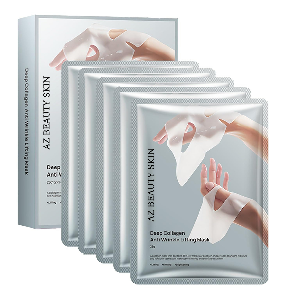 Set 5 Maști K-Beauty cu Colagen Activ – AZ Beauty Skin