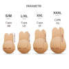 Sutien invizibil, din silicon cu efect de push up, Nude