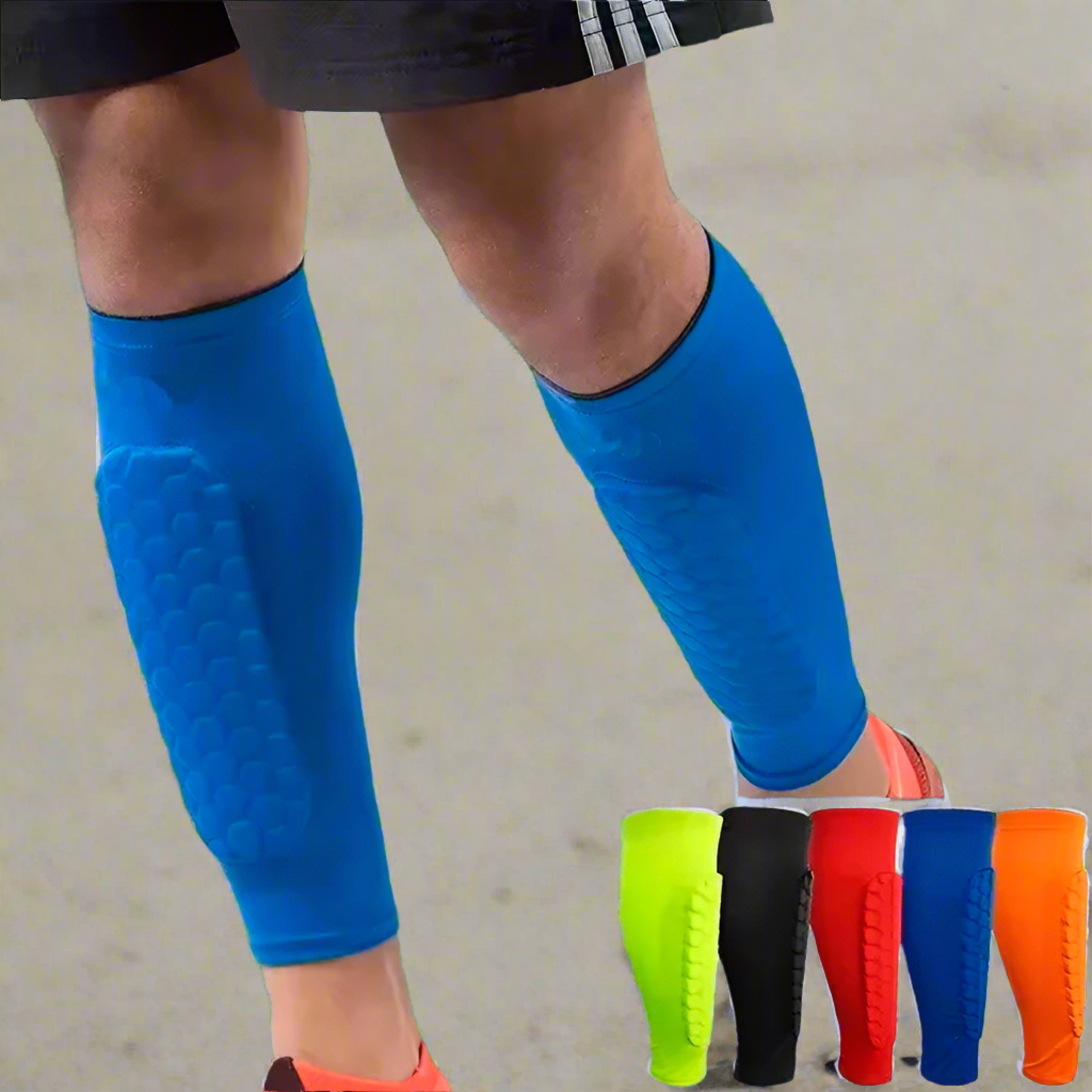 Set 2 Jambiere cu protectie pentru fotbal, rugby, handbal, tenis