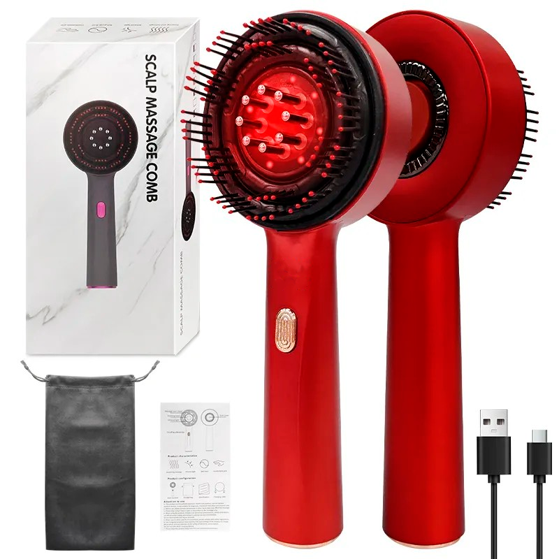 Perie pentru par, BrushPro X6, cu Aplicator de ser pentru scalp, pentru Regenerarea si Cresterea parului