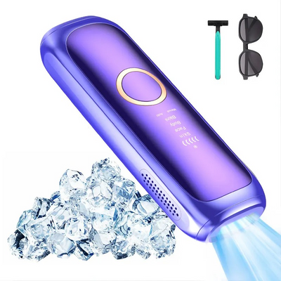 Epilator IPL 990.000 impulsuri, 5 trepte de viteza, 4 moduri de utilizare, tehnologie Ice Cooling pentru epilare definitiva si rejuvenare