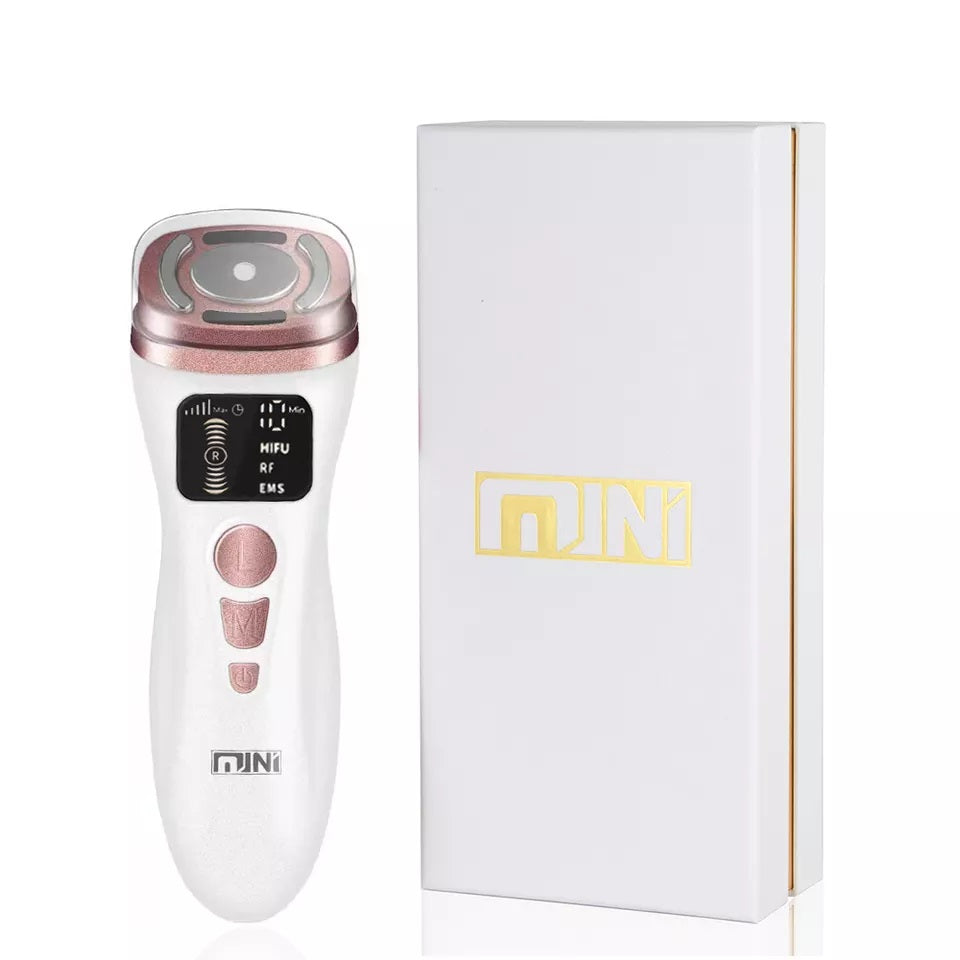 Aparat pentru lifting facial Mini Hifu cu Terapie Fotonica, Ems si Radiofrecventa, fermitate, anti- aging