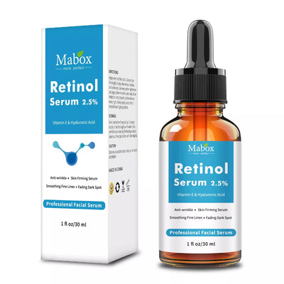 Ser cu Retinol 2.5%, Vitamina E si Acid Hialuronic Mabox, 30 ml A-Z Beauty Skin