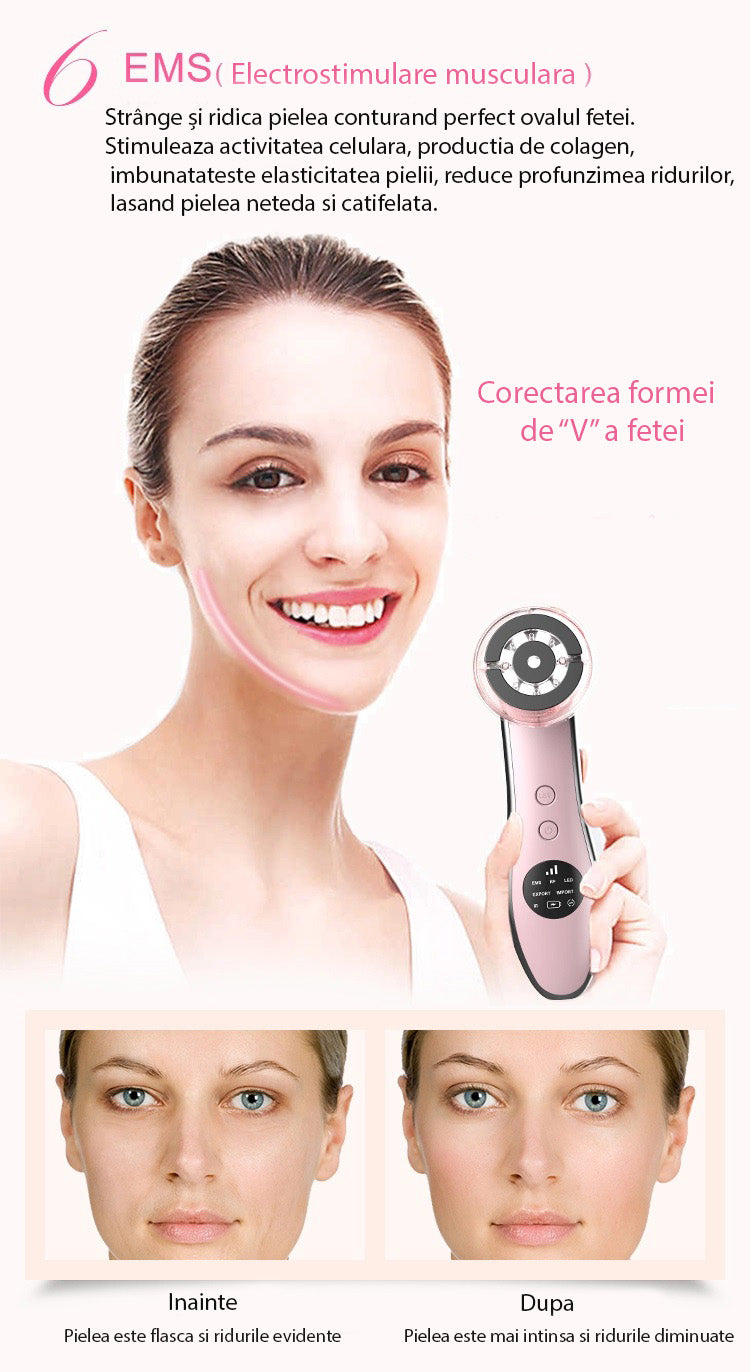 Aparat tratament facial mezoterapie 6 in 1 A-Z Beauty Skin