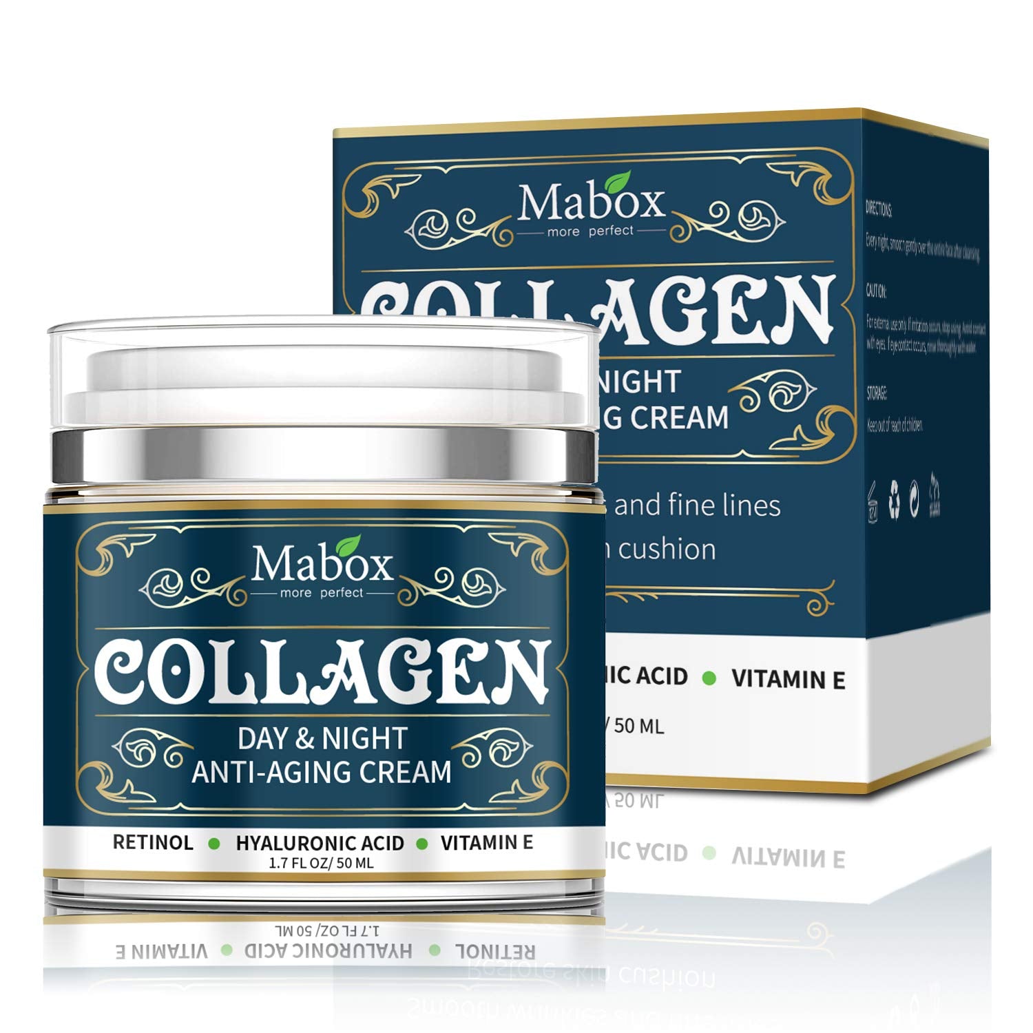 Crema de fata cu Colagen, Retinol, Acid Hyaluronic si Vitamina E Complex, 50ml A-Z Beauty Skin