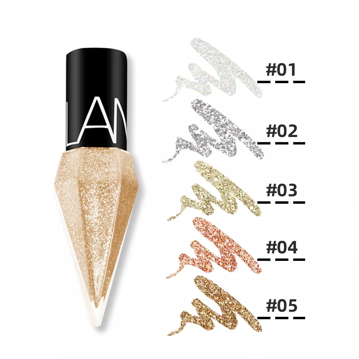 Set Cadou Eyeliner Glitter, Diamond Shimmer, 5 x 2.5 ml