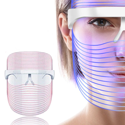 Masca LED 7 in 1, Fototerapie Faciala, Transparenta A-Z Beauty Skin