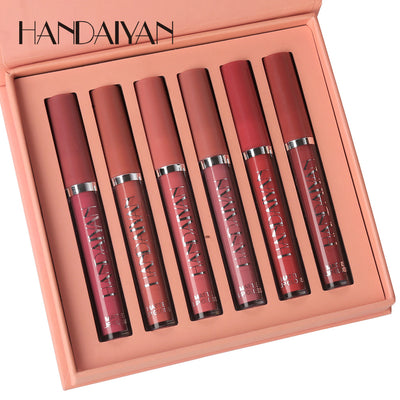 Set 6 rujuri mate rezistente la transfer, Handaiyan, 2.5 ml A-Z Beauty Skin