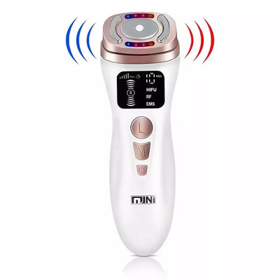 Aparat Facial cu Ultrasunete, Ems, Terapie Fotonica si Radiofrecventa, Mini Hifu