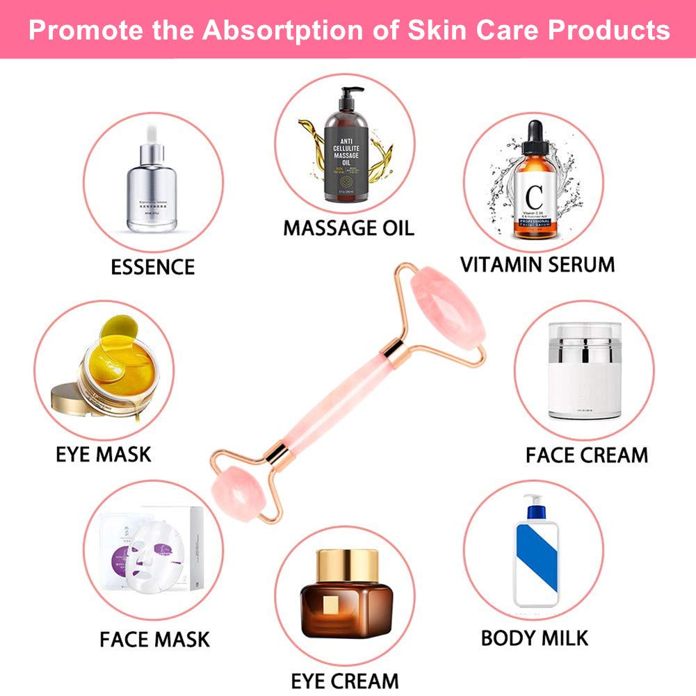 Rola dubla din cuart natural, roz