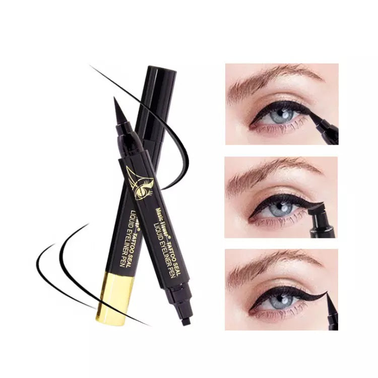 Eyeliner Lichid tip Carioca, cu Stampila 2 in 1, Music Flower, 4.5ml
