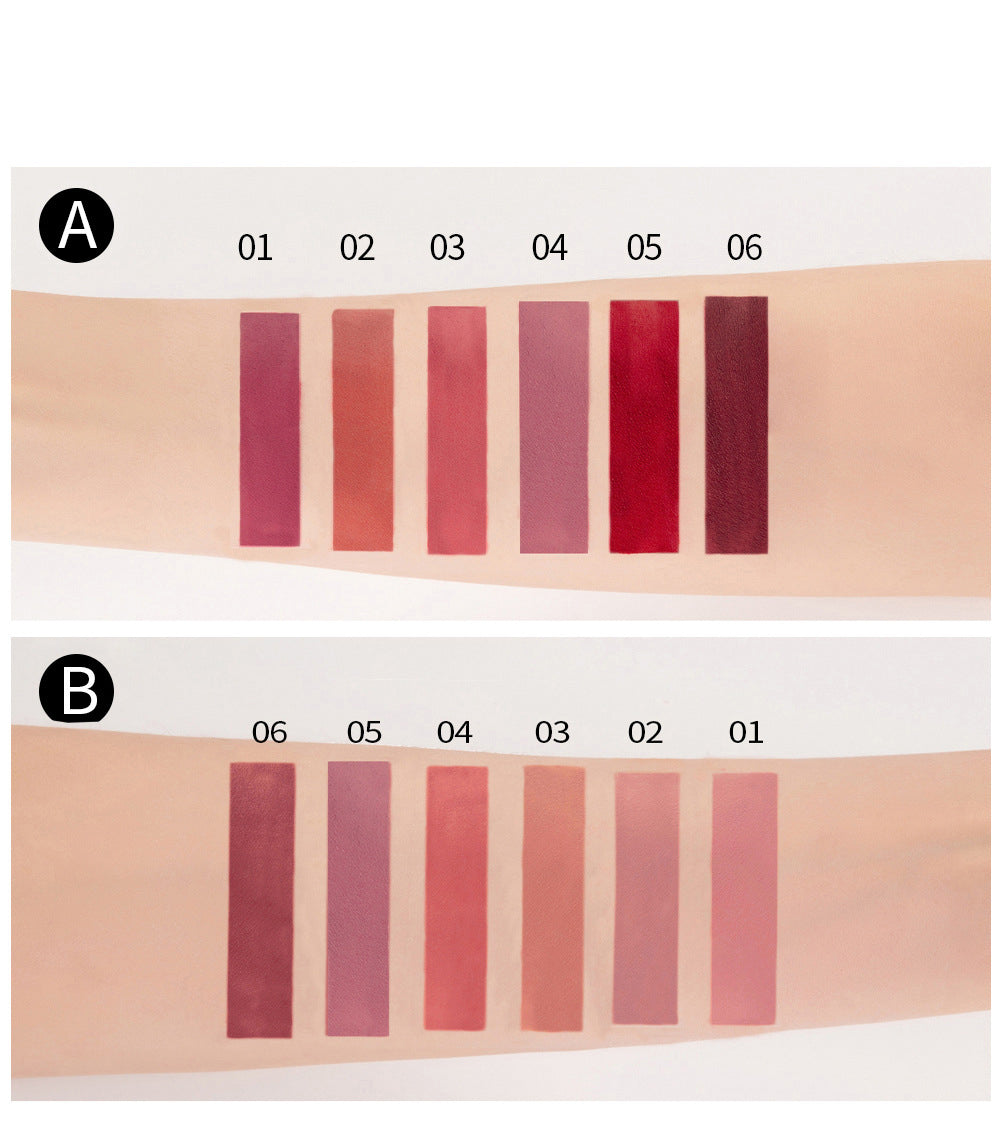 Set 6 rujuri mate rezistente la transfer, Handaiyan, 2.5 ml A-Z Beauty Skin