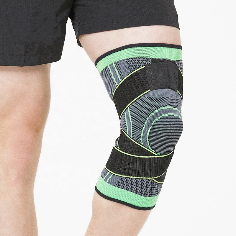 Genunchiera elastica ajustabila cu bretele, bandaj pentru genunchi cu compresie respirabila, 1 bucata