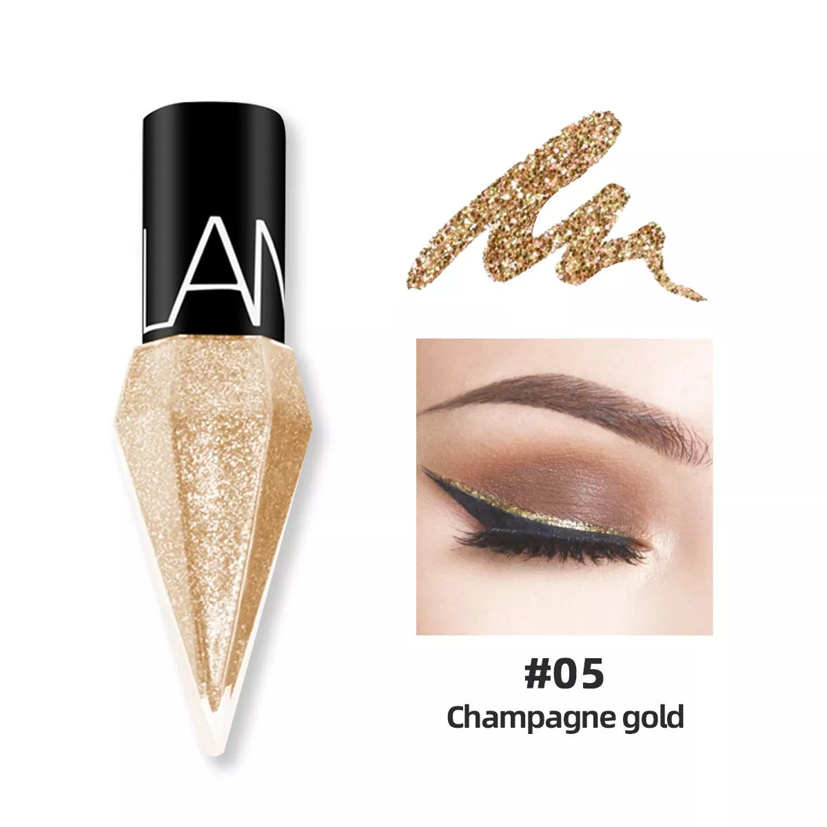 Set Cadou Eyeliner Glitter, Diamond Shimmer, 5 x 2.5 ml