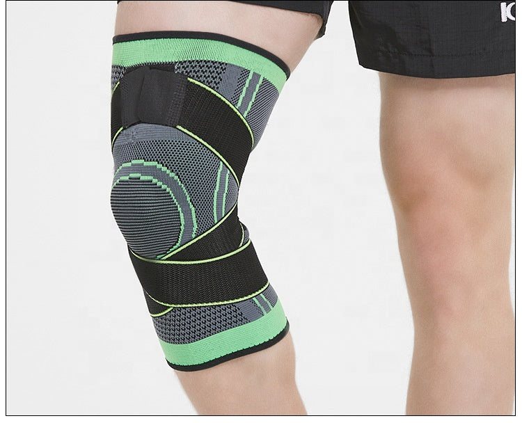 Genunchiera elastica ajustabila cu bretele, bandaj pentru genunchi cu compresie respirabila, 1 bucata