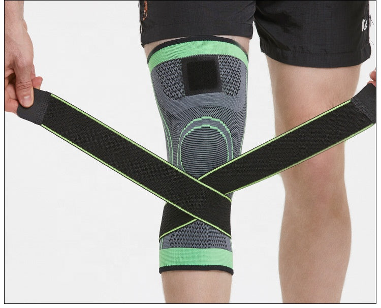 Genunchiera elastica ajustabila cu bretele, bandaj pentru genunchi cu compresie respirabila, 1 bucata