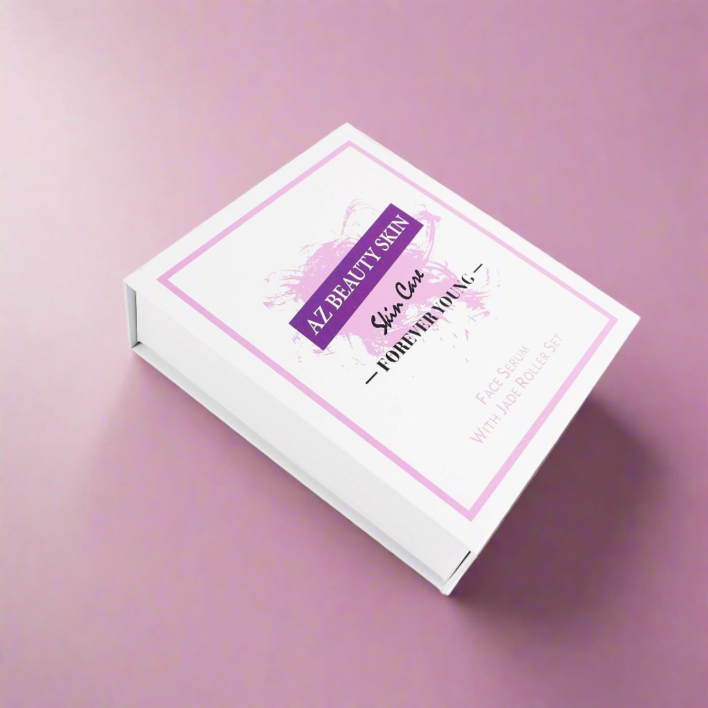 Set antirid, 1 x Rola din Cuart si 2  Seruri, Retinol si Vitamina C, 2x 30 ml, AZ Beauty Skin