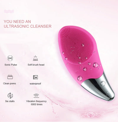 Perie faciala din silicon, sonica,  tehnologie cu ioni negativ A-Z Beauty Skin