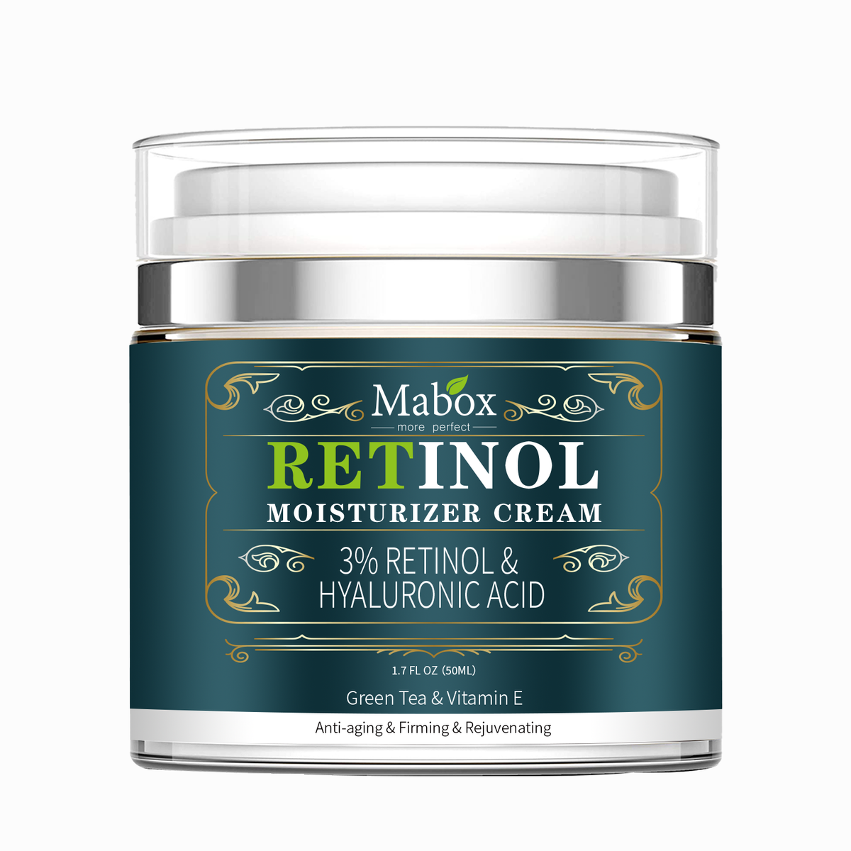 Crema de fata cu Retinol 3%, Acid hyaluronic, Ceai verde si Vitamina E, 50 ml A-Z Beauty Skin