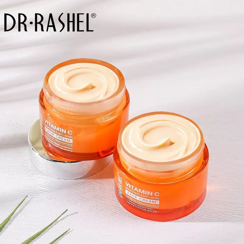 Set 5 Produse Anti - Aging cu Vitamina C, Acid Hialuronic si Niacinamide